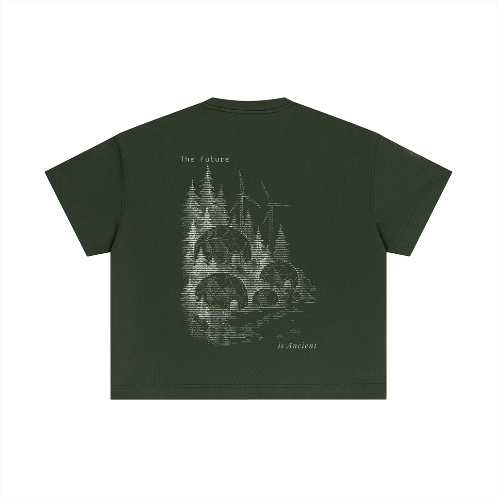'The Future' T-Shirt - Green (Boxy Cut)