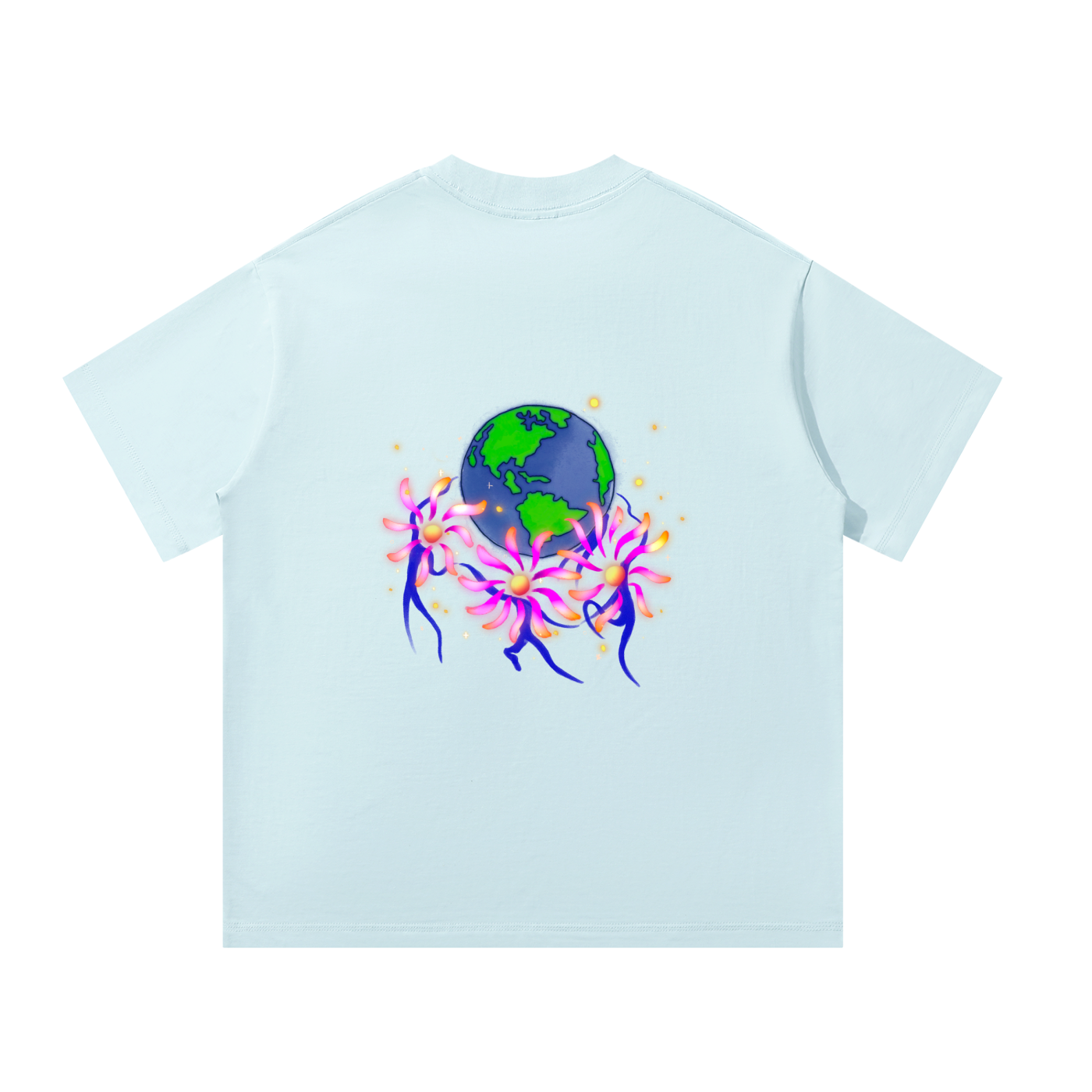 'Earth Dance' T-Shirt - Blue