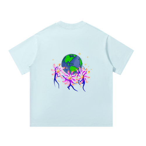 'Earth Dance' T-Shirt - Blue