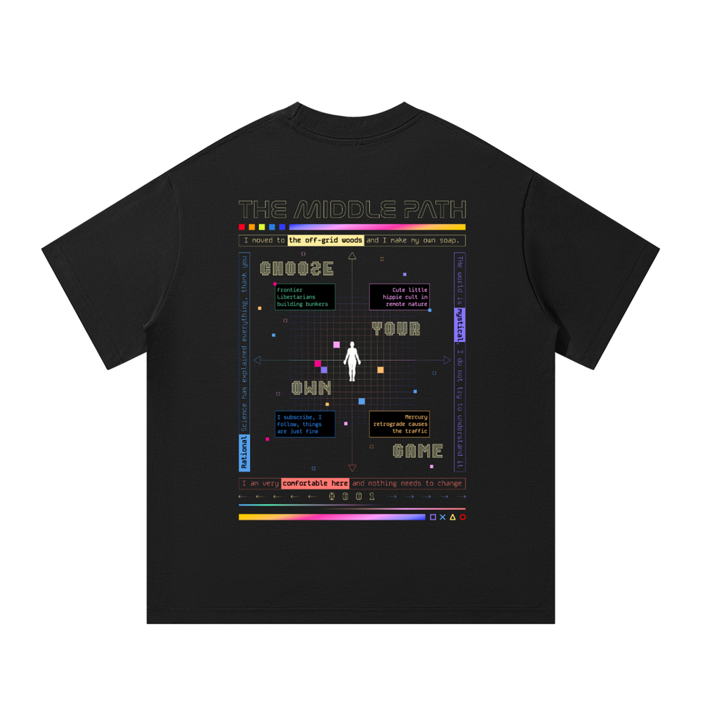 'The Middle Path' T-Shirt - Black