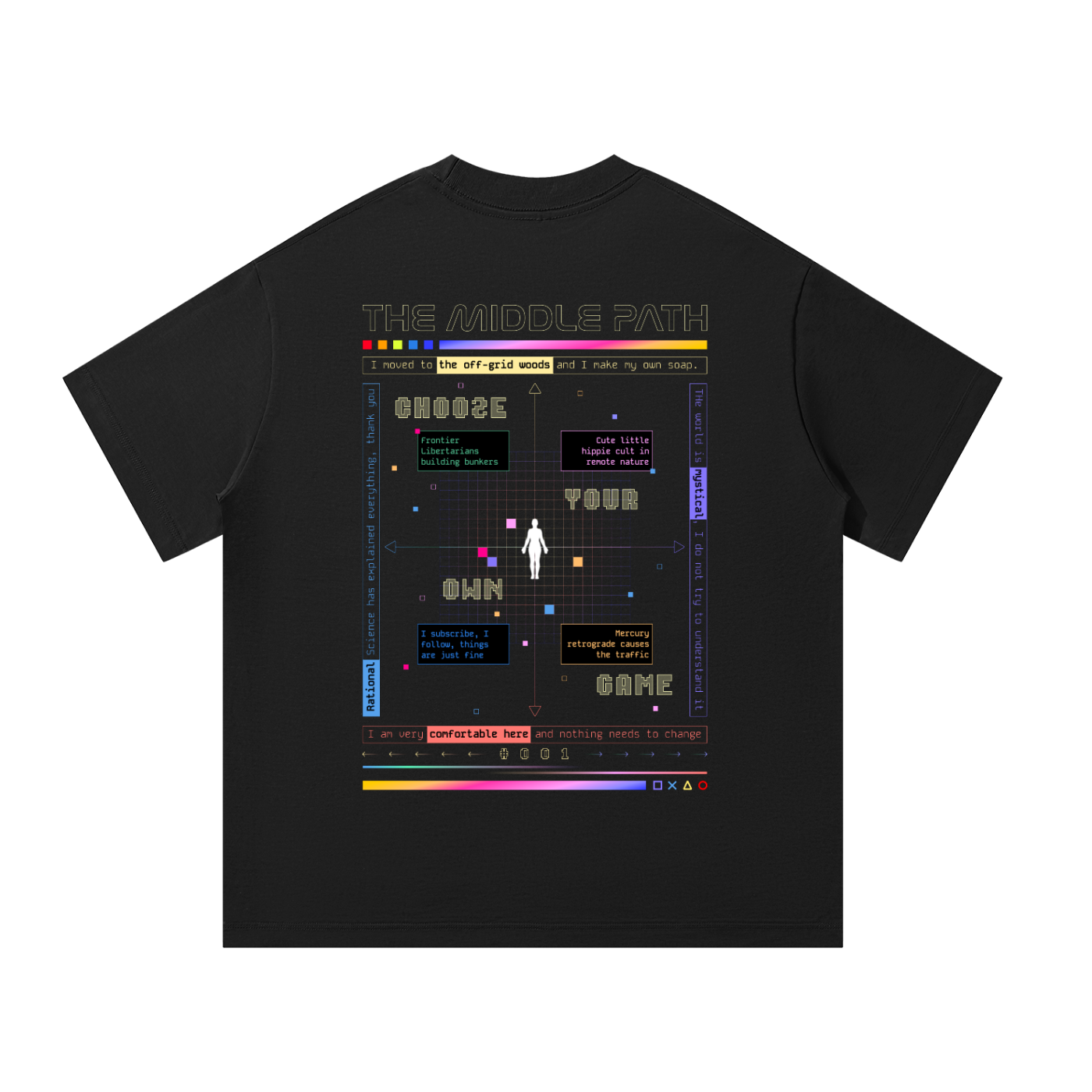 'The Middle Path' T-Shirt - Black