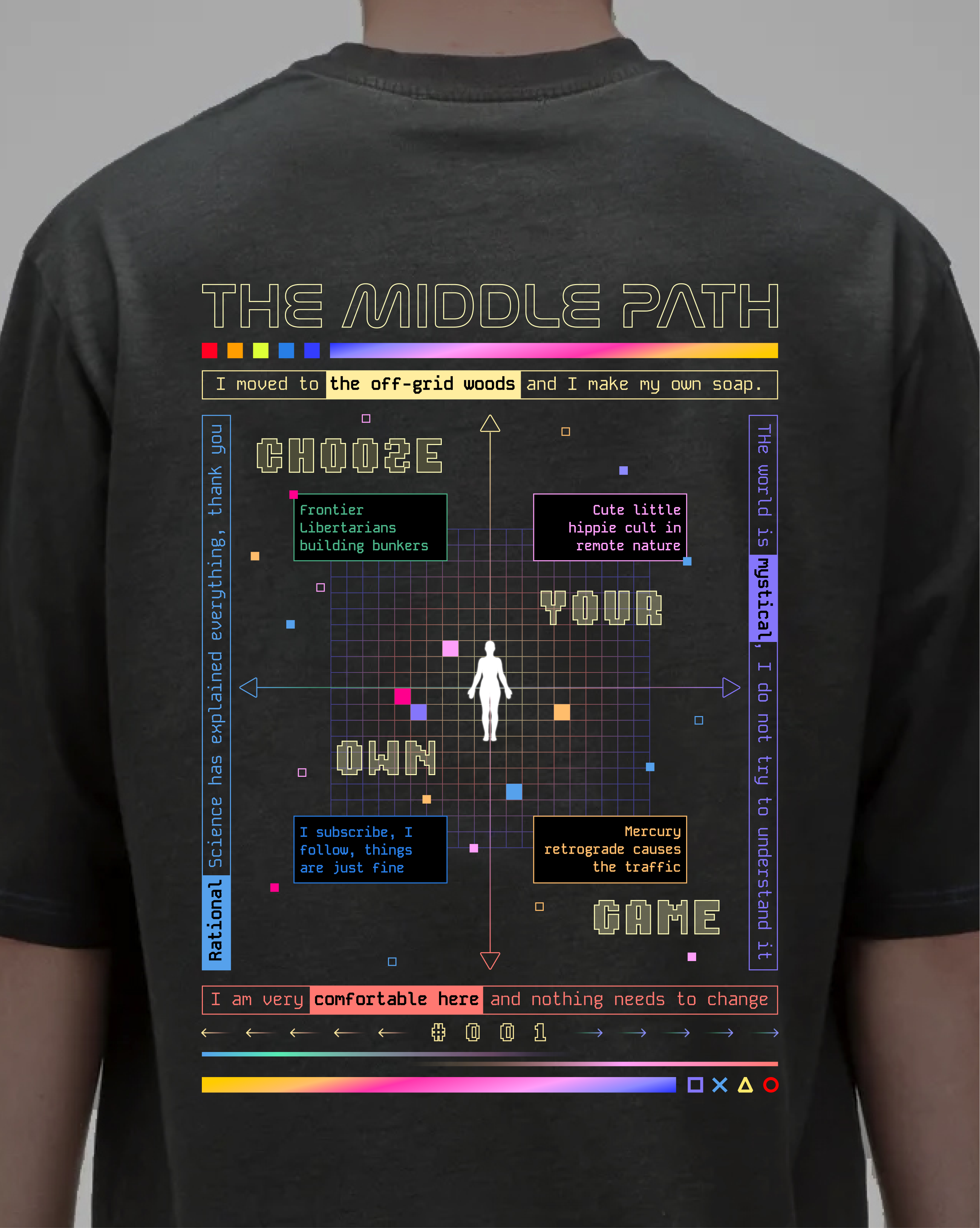 'The Middle Path' T-Shirt - Black